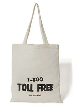 TOLL FREE ORIGINAL LOGO PRINT TOTE BAG（ONE / NATURAL）