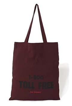 TOLL FREE ORIGINAL LOGO PRINT TOTE BAG（ONE / BURGUNDY）