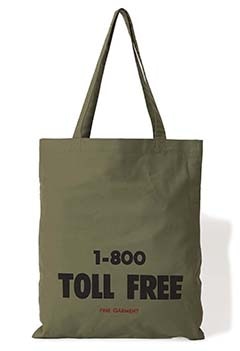 TOLL FREE ORIGINAL LOGO PRINT TOTE BAG（ONE / OLIVE）
