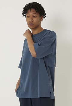 HEALTHKNIT オープンエンドUSAコットン ベンチレーション スモックTシャツ（M / BLUE）