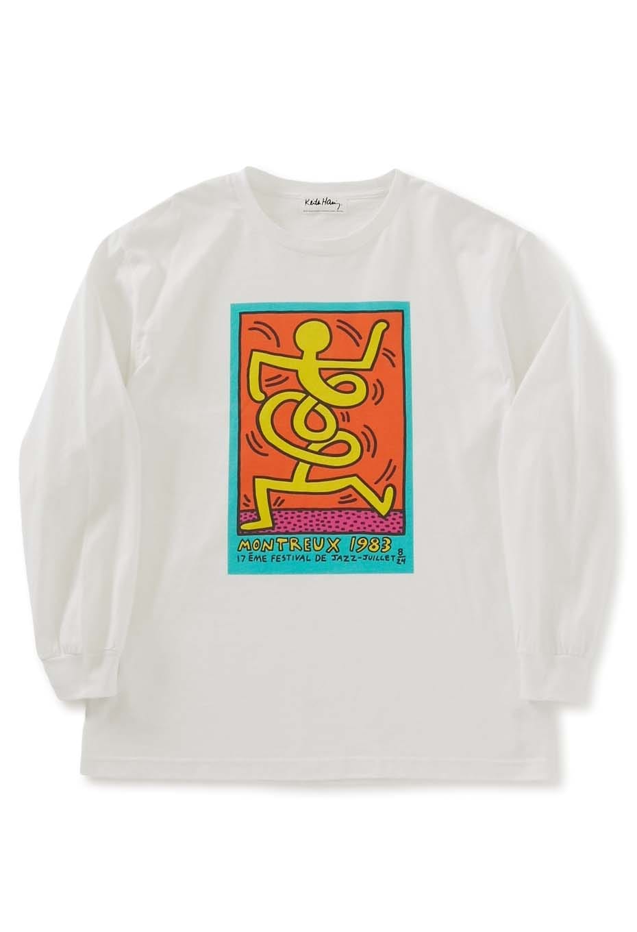 Keith Haring 1983 white ロングスリーブTシャツ
