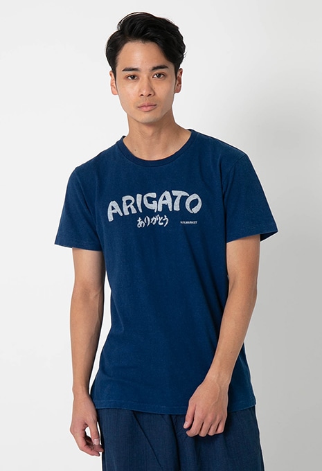 インディゴ ARIGATO Tシャツ