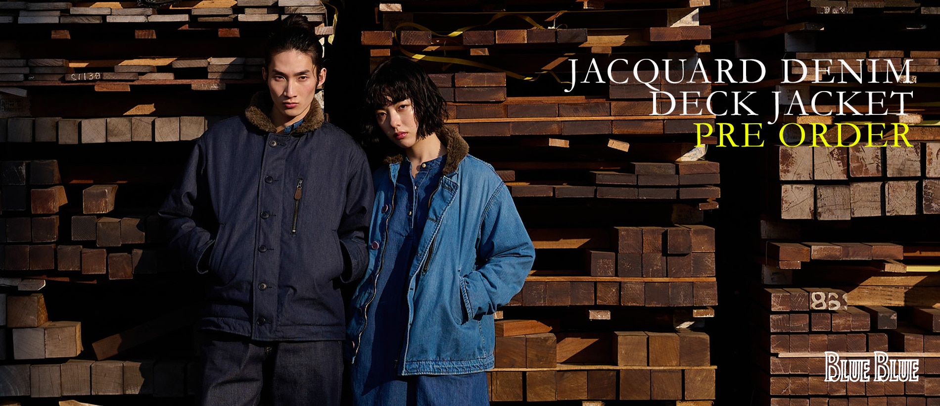 JACQUARD DENIM DECK JACKET PREORDER | BLUE BLUE | ブルーブルー