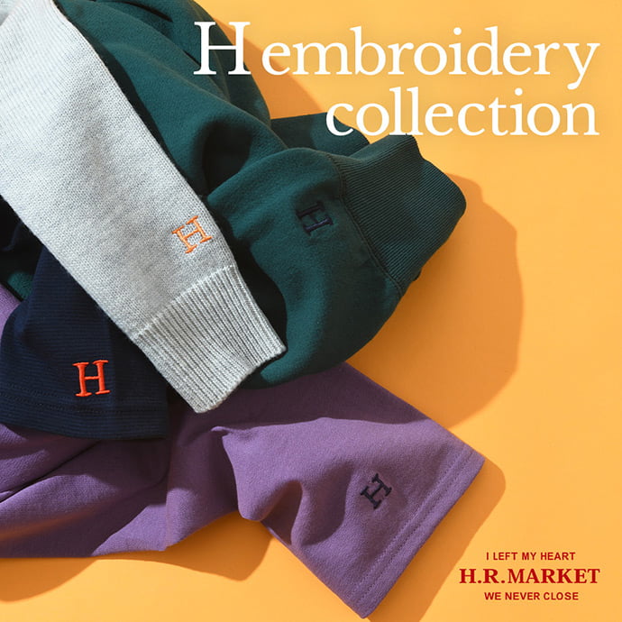 H embroidery collection | ハリウッド ランチ マーケット | HOLLYWOOD RANCH MARKET