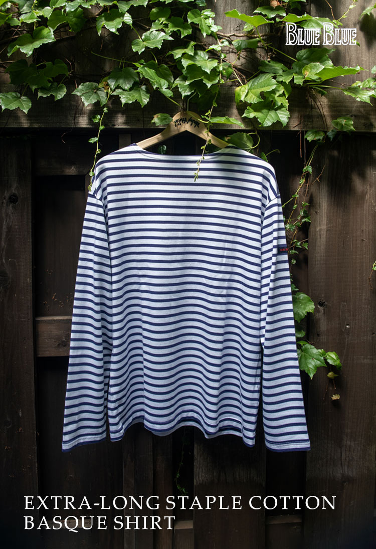 EXTRA-LONG STAPLE COTTON BASQUE SHIRT | BLUE BLUE | ブルーブルー