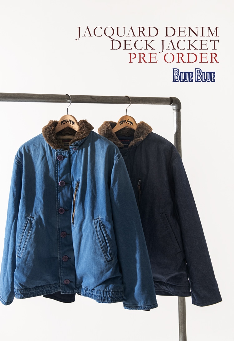 JACQUARD DENIM DECK JACKET PREORDER | BLUE BLUE | ブルーブルー