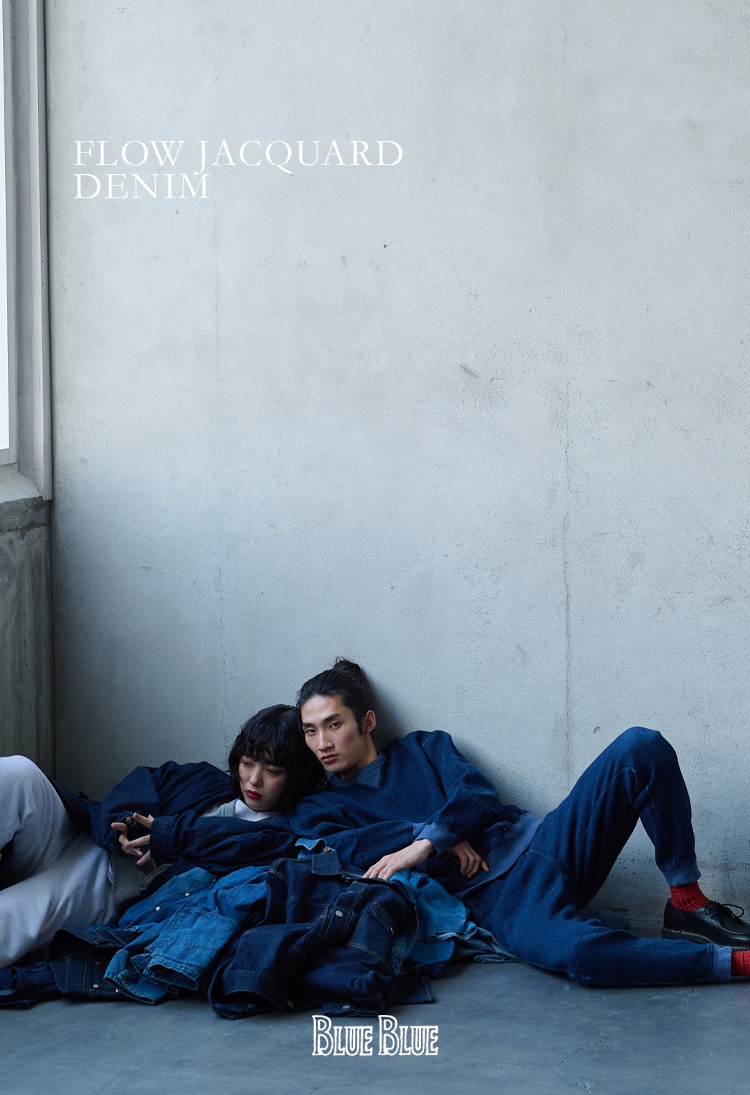 FLOW JACQUARD DENIM | BLUE BLUE | ブルーブルー