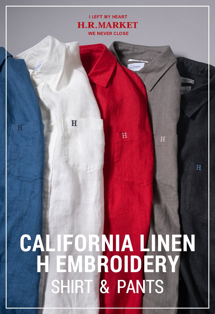 CALIFORNIA LINEN H EMBROIDERY SHIRT ＆ PANTS | ハリウッド ランチ マーケット | HOLLYWOOD RANCH MARKET