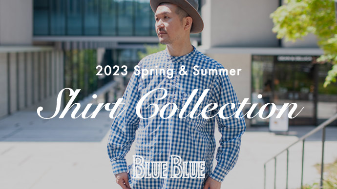 BLUE BLUE|シャツ/ブラウス|ギンガムチェック スタンドカラーシャツ