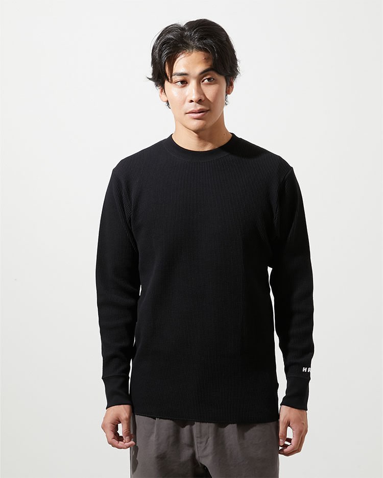Hanes x HRM サーマル クルーネックロングスリーブTシャツ HanesxHOLLYWOOD RANCH MARKET | EXCLUSIVE 2パック サーマル