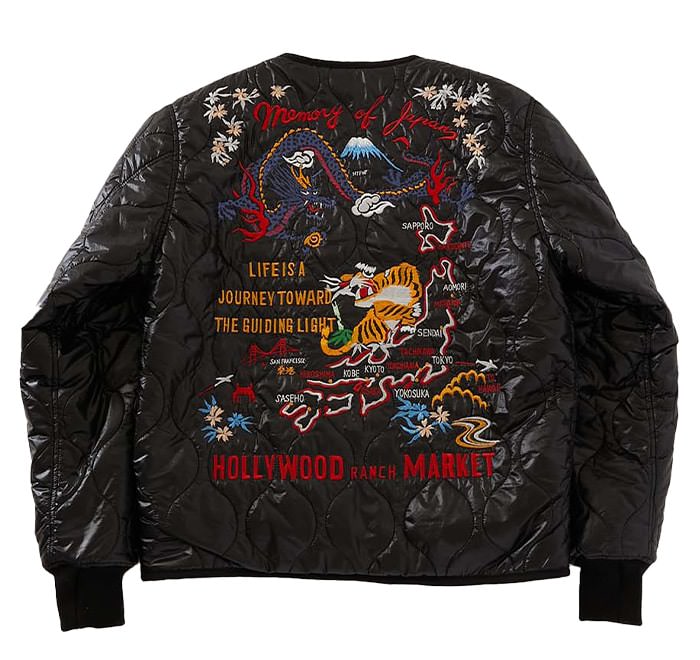 ハリウッドランチマーケット ドロ染メ スカジャン リバーシブル ハリウッドランチマーケット ドロ染メ スカジャン リバーシブル