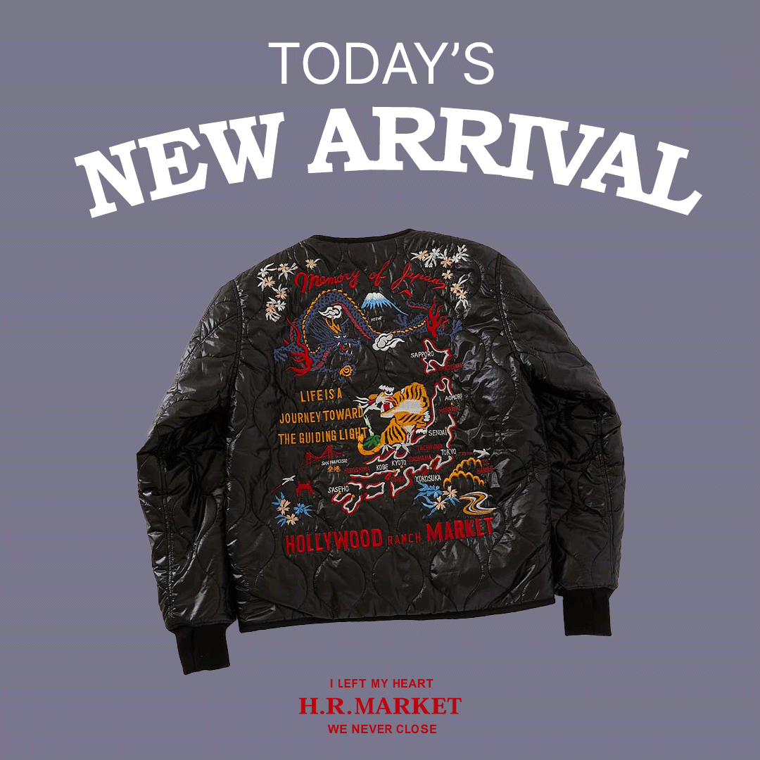 ハリウッドランチマーケットドロ染め リバーシブル スカジャン【2】HRM日本製 TORANIFUJI SERIES | PRE ORDER | 2025FW | BLUE BLUE JAPAN