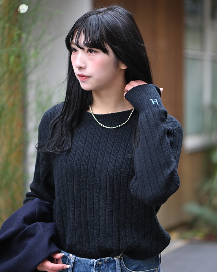 ループヤーンスプリング ニットプルオーバー ウィメンズ