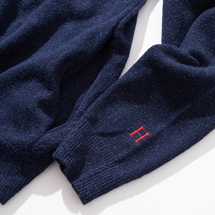 ループヤーン スプリングニットロゴカーディガン