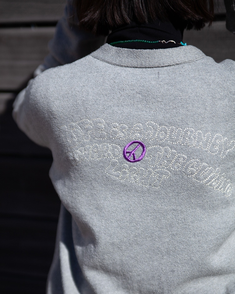 ループヤーン スプリングニットロゴカーディガン