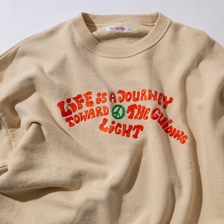 LIFE IS JOURNEY メランジ エンブロイダリー プルオーバー