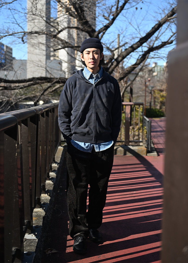 ハートインワッペン ヴィンテージウォッシュジップパーカ