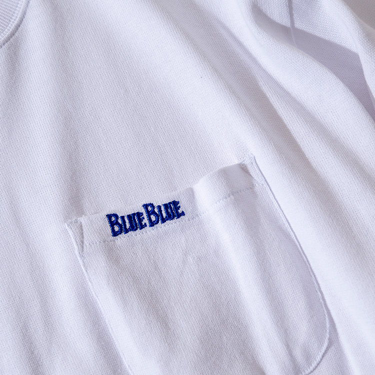FRUIT OF THE LOOM × BLUE BLUE ニットライク クルーネックポケットシャツ