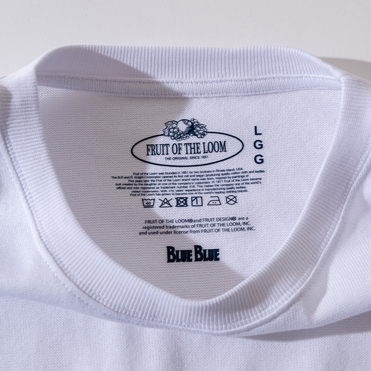 FRUIT OF THE LOOM × BLUE BLUE ニットライク クルーネックポケットシャツ