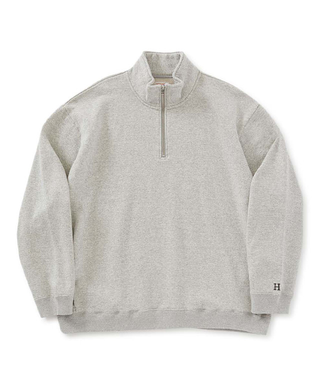 スーパーストレッチ スウェット ハーフジップ プルオーバー