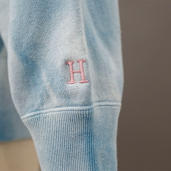 スーパーストレッチ ユーズドウォッシュ クルーネックスウェット