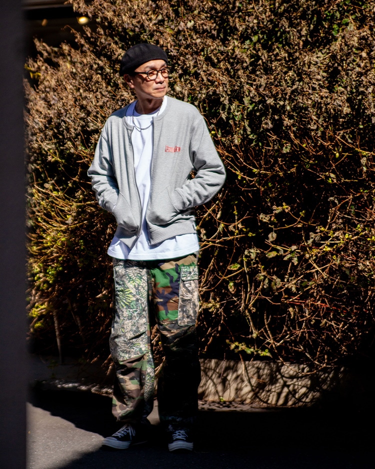 GYM MASTER×BLUE BLUE ブロックインレー ZIPカーディガン