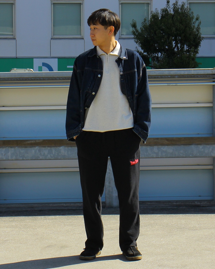 GYM MASTER×BLUE BLUE ブロックインレー イージーパンツ