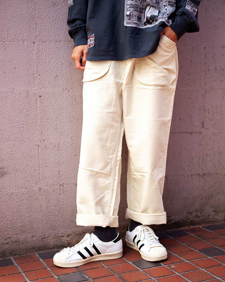 ガーゼウラケ アドバタイジング パッチワーク ロングスリーブTシャツ