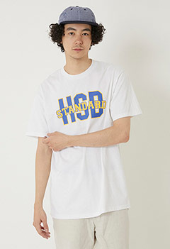 HIGH! STANDARD Curved college T-shirts