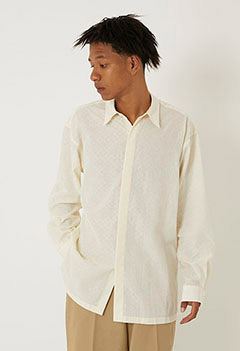 NEZU YOHINTEN Cotton Cupra Jacquard Hiyoku Shirt