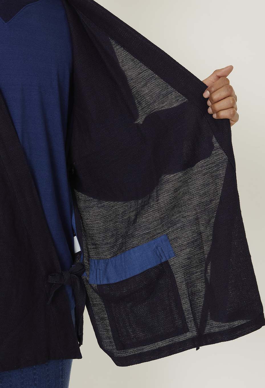 BLUE BLUE JAPAN|羽織り/ガウン|インディゴメッシュ ユニセックス 