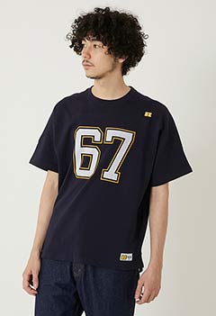 RUSSELL BLUEBLUE ナンバリング フットボール Tシャツ
