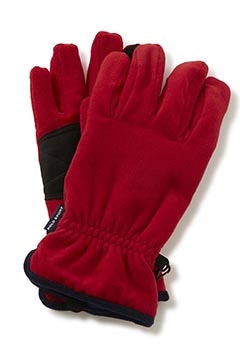 POLO RALPH LAUREN Color Block Fleece Gloves (M / RED)
