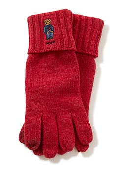 POLO RALPH LAUREN Recycled Bear Gloves (ONE / RED)