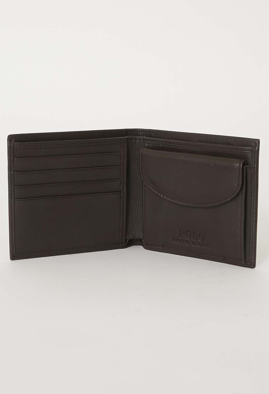 brown polo wallet