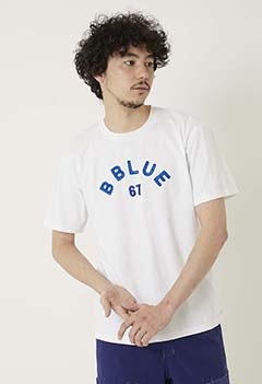 B BLUE Chain Embroidery T-shirts