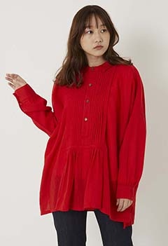 ANTIQUITES Wool Linen Pullover Shirt Women