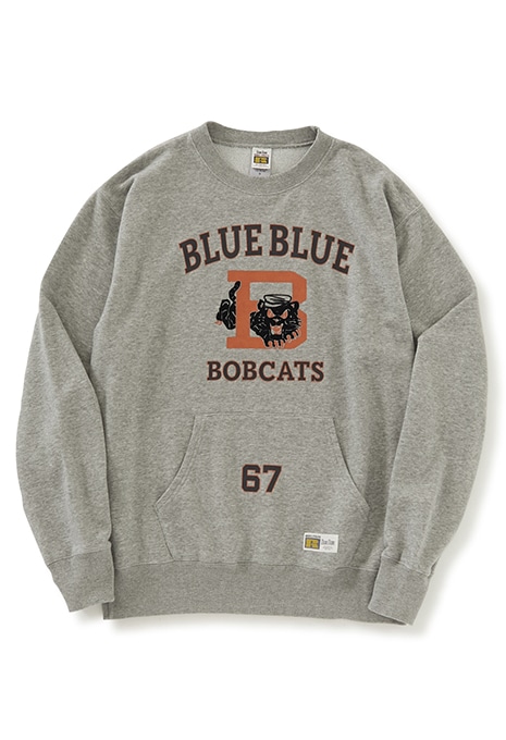 RUSSELL BLUEBLUE Bob Cats 67 crew neck sweat fabric