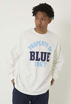 SOUTHERN MFG CO. BLUEBLUE PROPERTY OF BLUE LS T-shirts (S / WHITE)