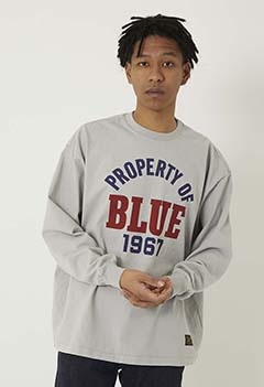 SOUTHERN MFG CO. BLUEBLUE PROPERTY OF BLUE LS T-shirts (S / GRAY)