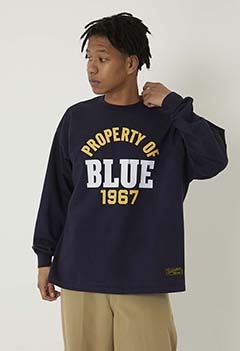 SOUTHERN MFG CO. BLUEBLUE PROPERTY OF BLUE LS Tシャツ（S / NAVY）