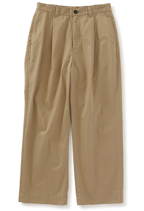 Cotton Linen Chino Cloth Tuck Pants Women&#39;s