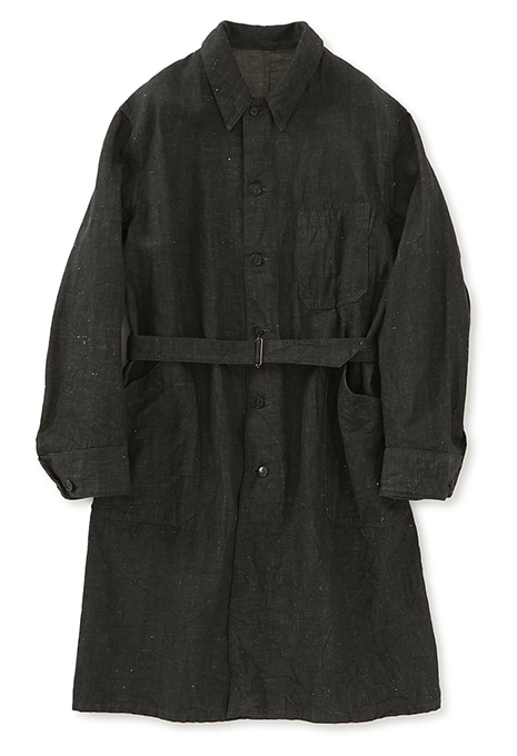 Black hemp denim atelier coat