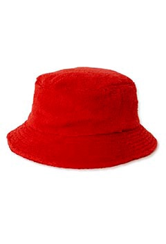LITE YEAR Terry Bucket Hat (M / RED)