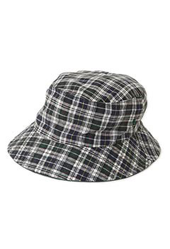 LITE YEAR Madras Plaid Bucket Hat (M / GREEN)