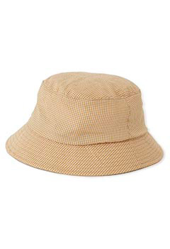 LITE YEAR Gingham Bucket Hat (M / MUSTARD)