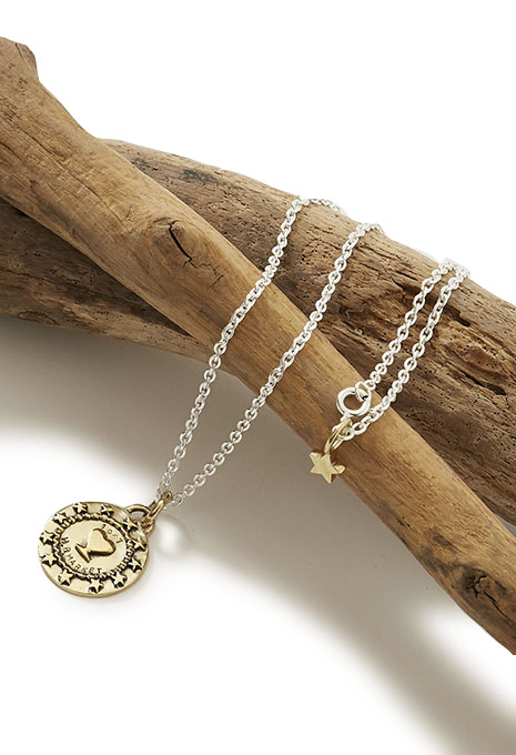 MOTHER NATURE Coin & Star GOLD Necklace