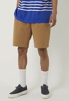 Super Heavy plain stitch Tuck Lager Shorts