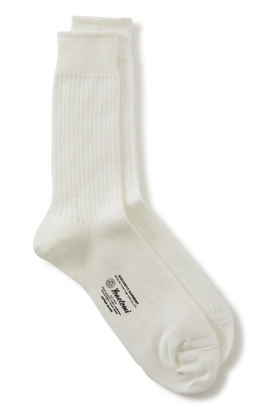 YONETOMI New Basic Wave Cotton Rib Socks