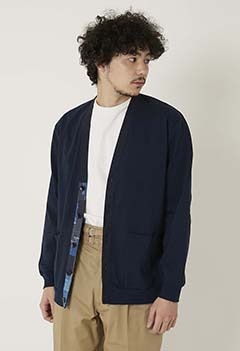 KUON Boro patched jersey Cardigans